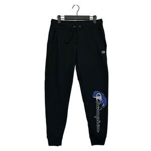 Champion Powerblend Fleece Joggers Pants Women's Sz M Black Drawstring Waist